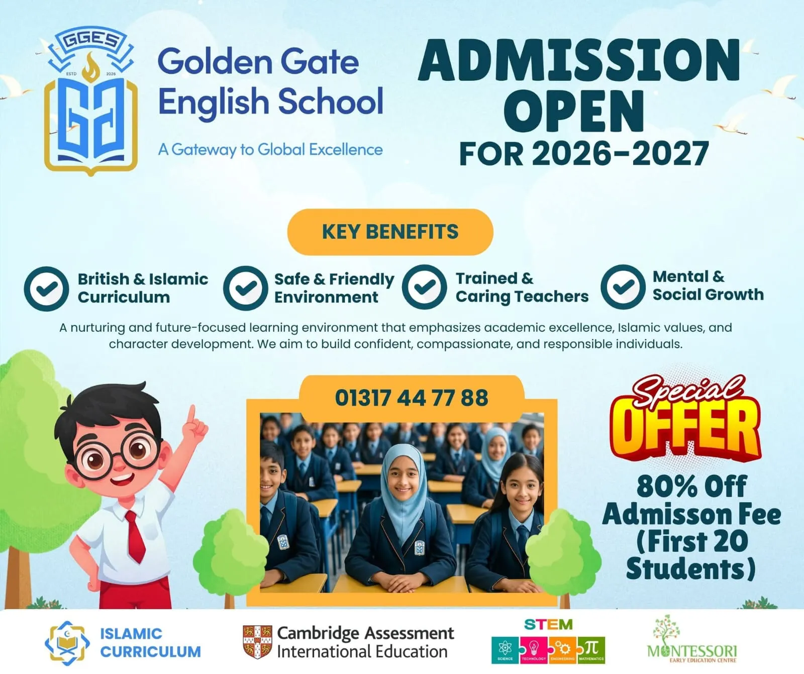 Golden Gate English School announcement