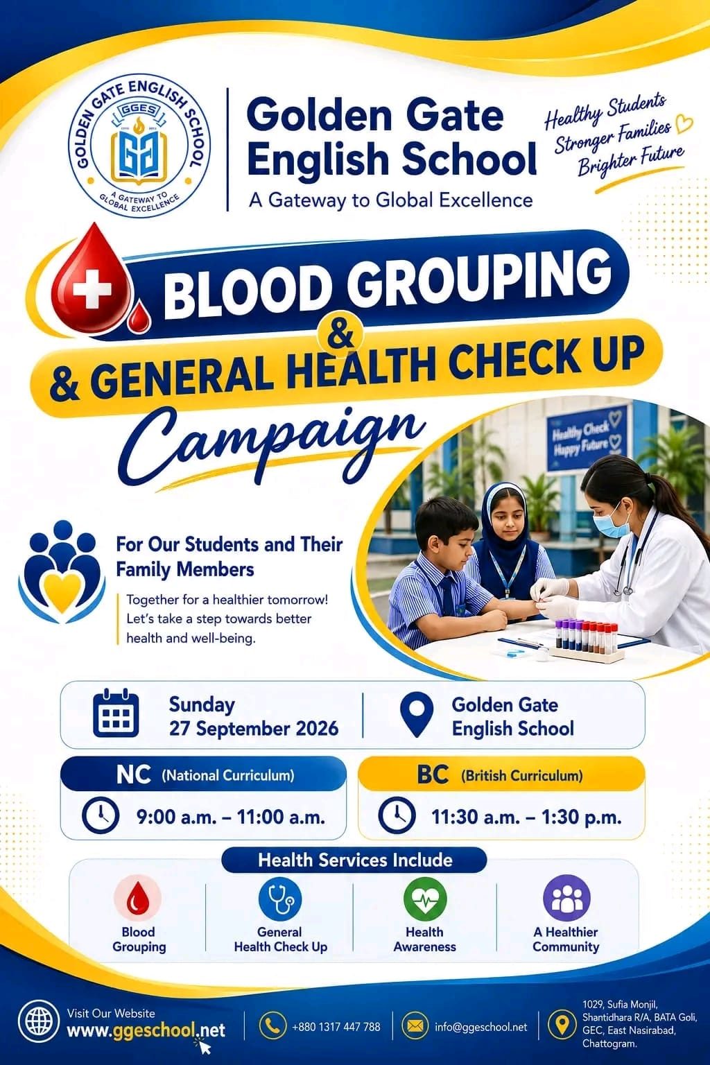 Blood Group Testing and General Health Check-up Campaign